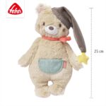 Fehn Kuscheltier Bär Bruno – Weicher Teddybär für Neugeborene als Einschlafhilfe - Stofftier zum Greifen, Fühlen – Bild 3